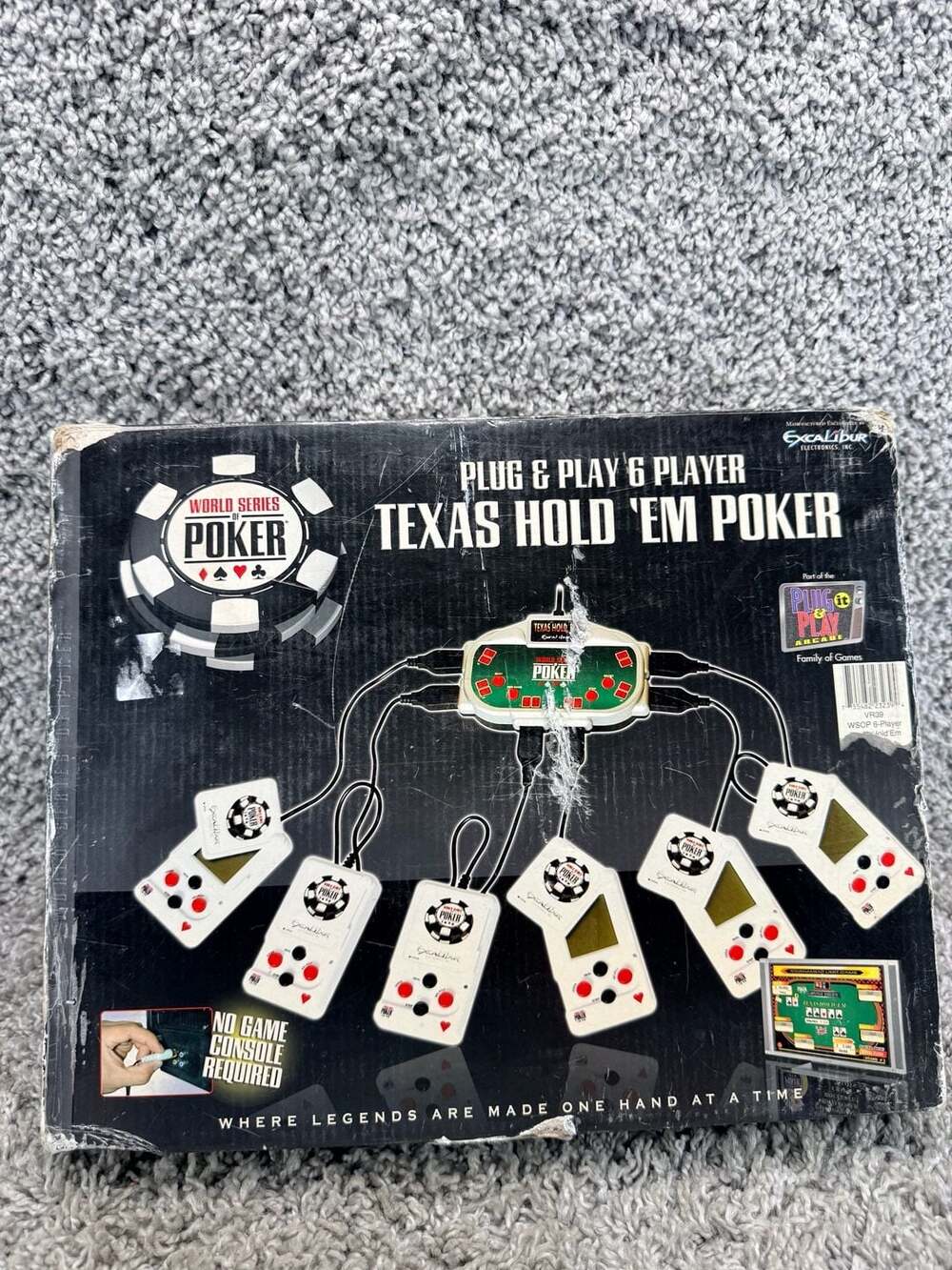 Excalibur World Series of Poker Plug & Play 6 Player Texas Hold 'Em Poker Game